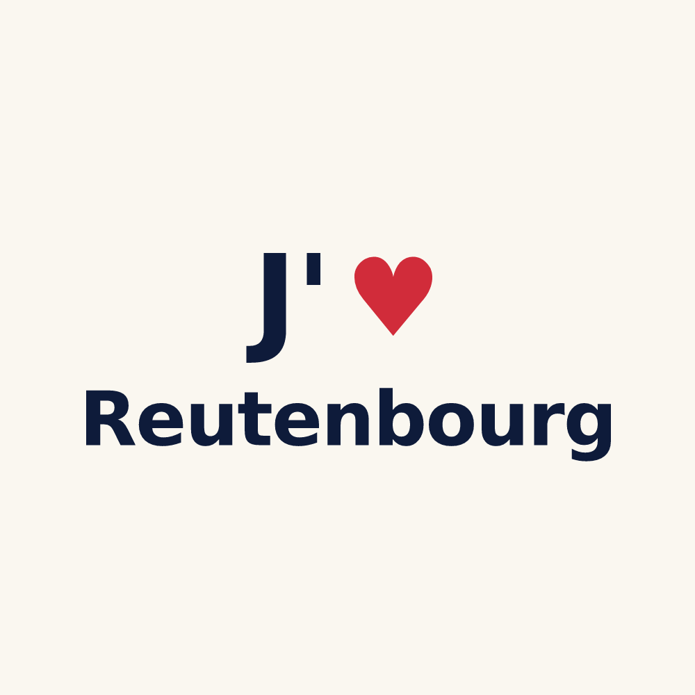 Tasse personnalisée Reutenbourg — design J'aime Reutenbourg