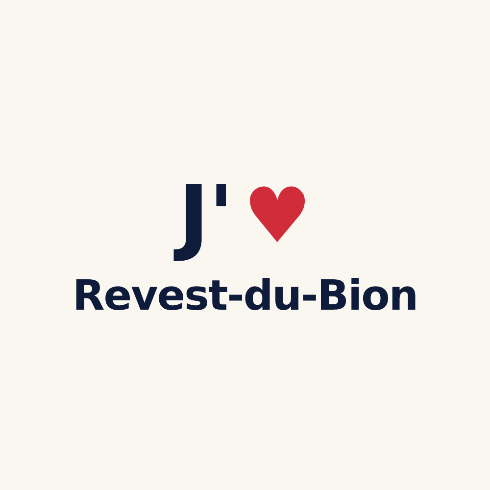 Tasse personnalisée Revest-du-Bion — design J'aime Revest-du-Bion