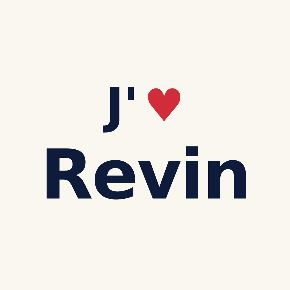 Tasse personnalisée Revin — design J'aime Revin