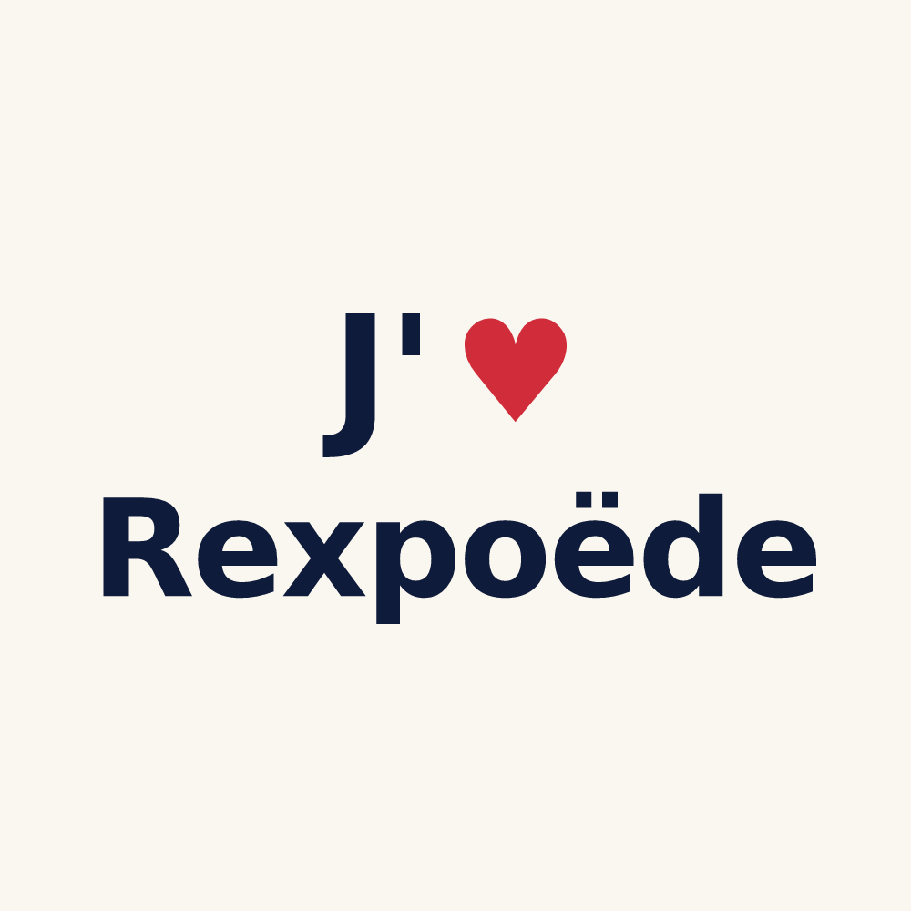 Tasse personnalisée Rexpoëde — design J'aime Rexpoëde