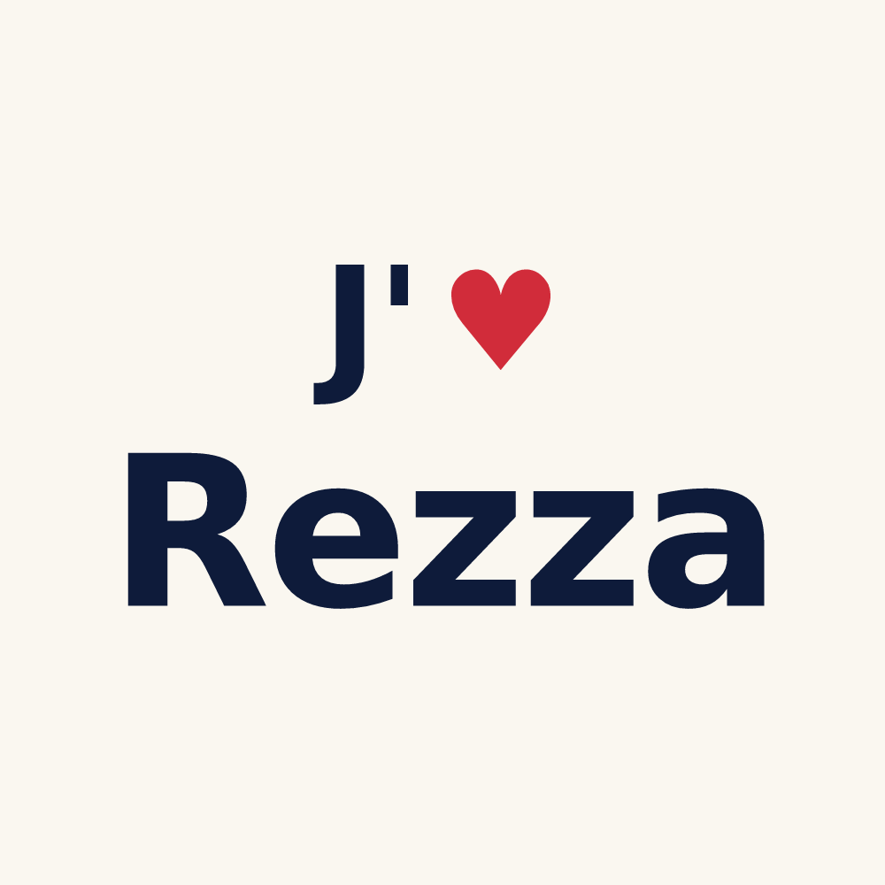 Tasse personnalisée Rezza — design J'aime Rezza