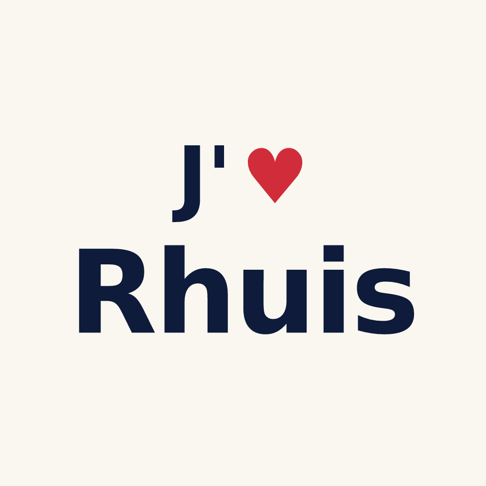 Tasse personnalisée Rhuis — design J'aime Rhuis
