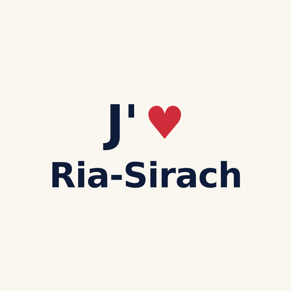 Tasse personnalisée Ria-Sirach — design « J'aime Ria-Sirach » imprimé sur la tasse