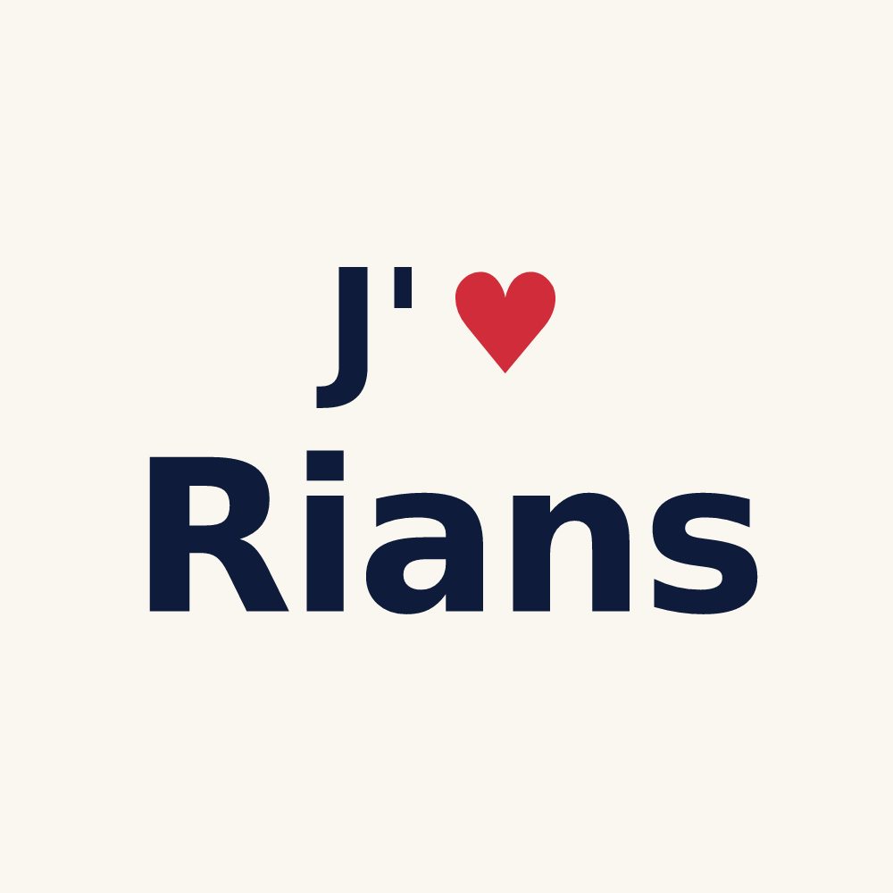 Tasse personnalisée Rians — design J'aime Rians