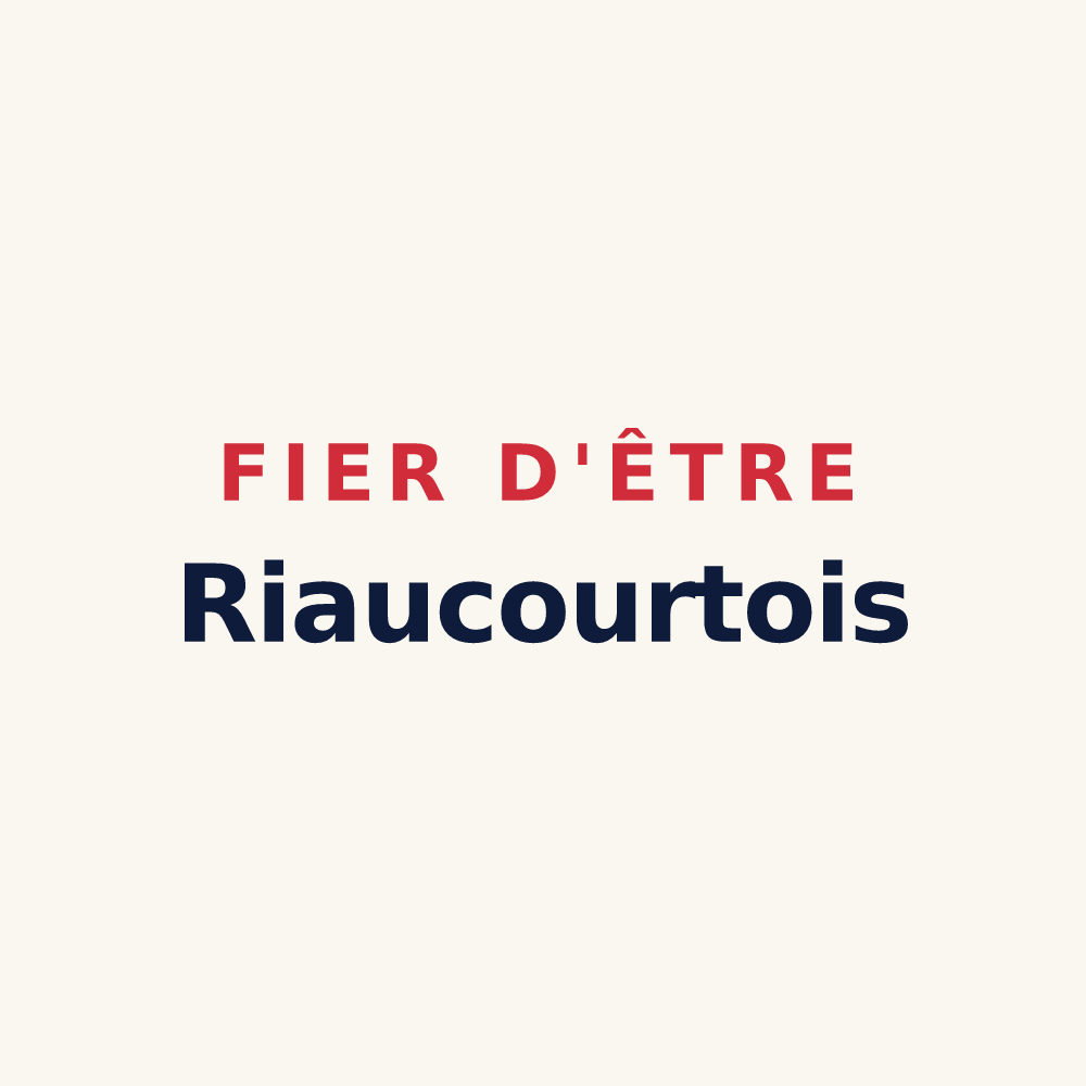 Tasse « Fier d'être Riaucourtois » — design pour Riaucourt