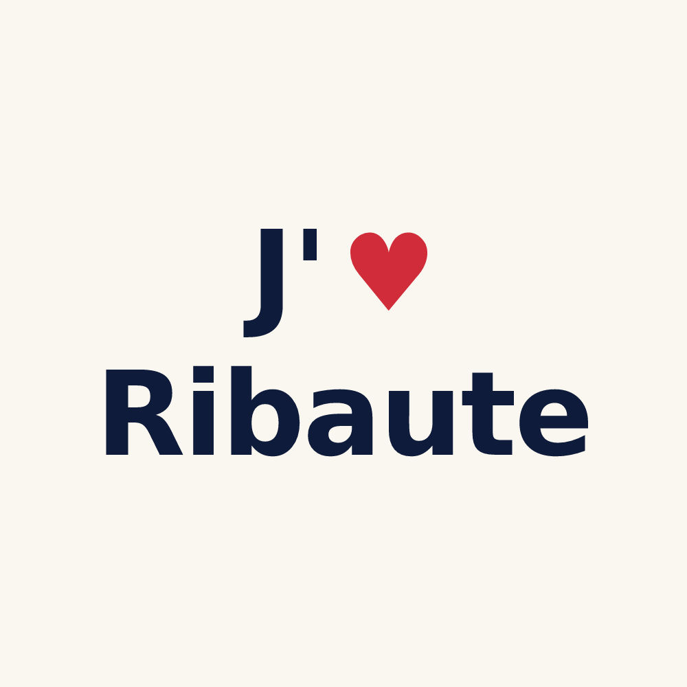 Tasse personnalisée Ribaute — design J'aime Ribaute