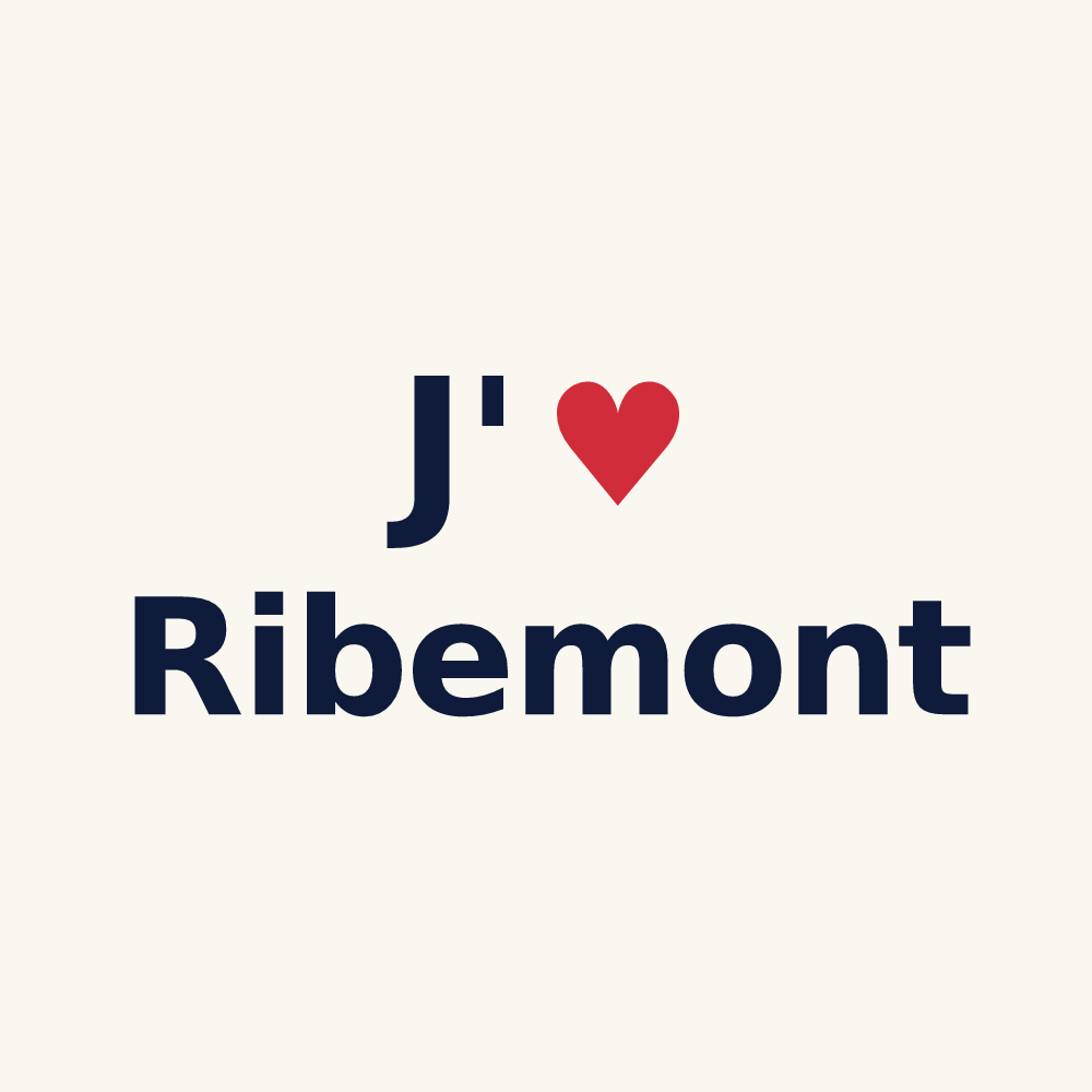 Tasse personnalisée Ribemont — design « J'aime Ribemont » imprimé sur la tasse