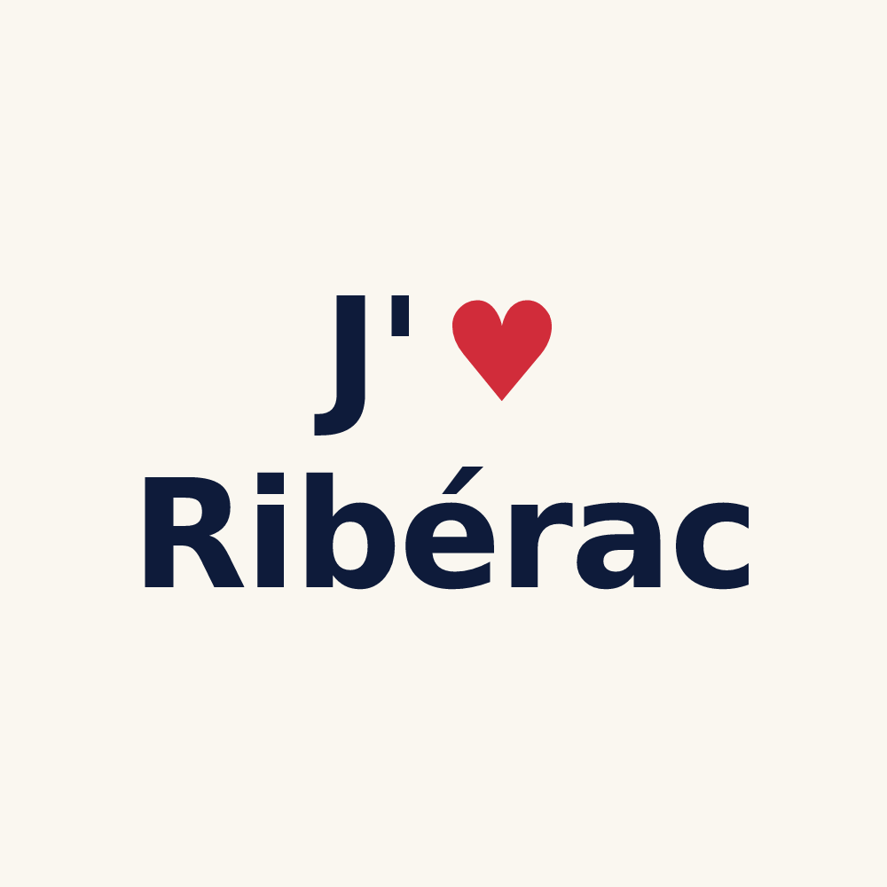 Tasse personnalisée Ribérac — design J'aime Ribérac