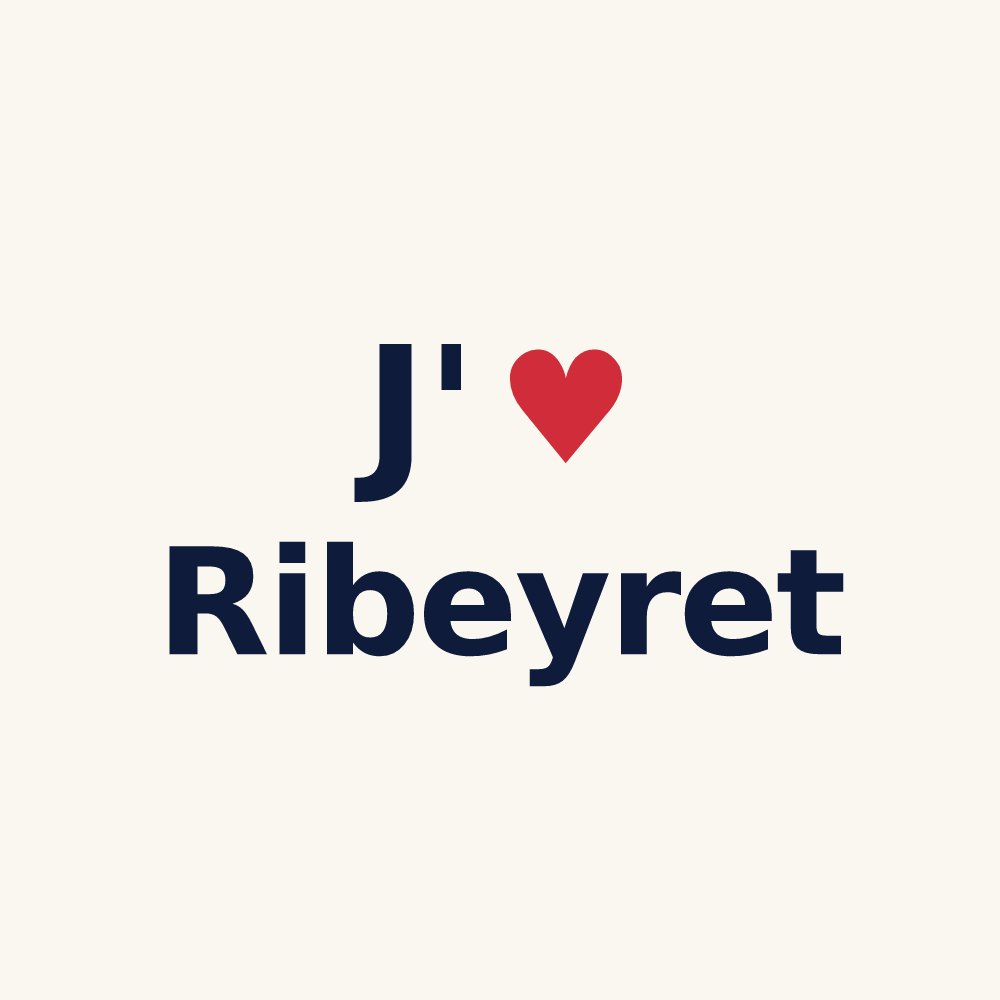 Tasse personnalisée Ribeyret — design J'aime Ribeyret