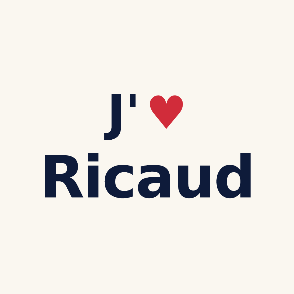 Tasse personnalisée Ricaud — design J'aime Ricaud