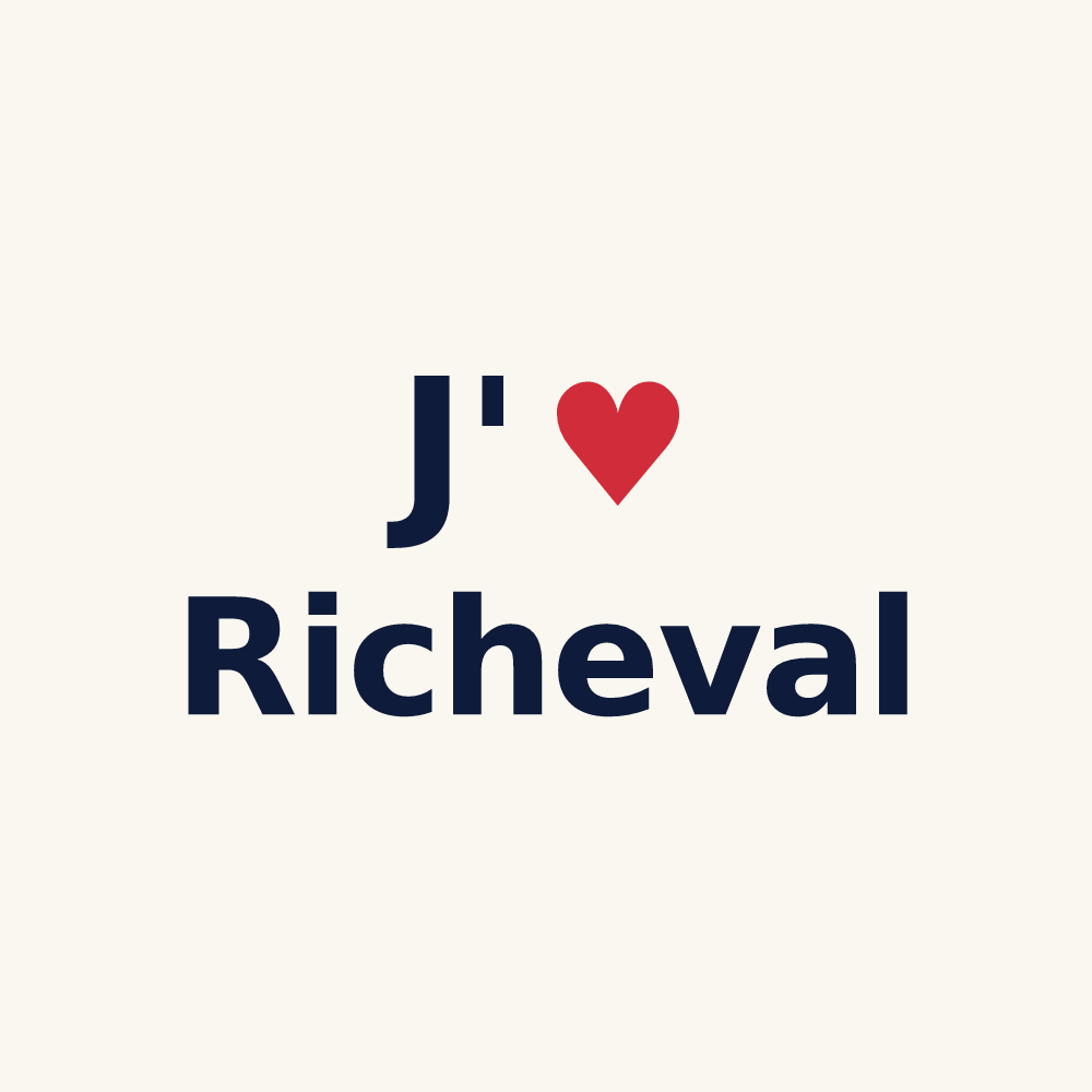 Tasse personnalisée Richeval — design J'aime Richeval