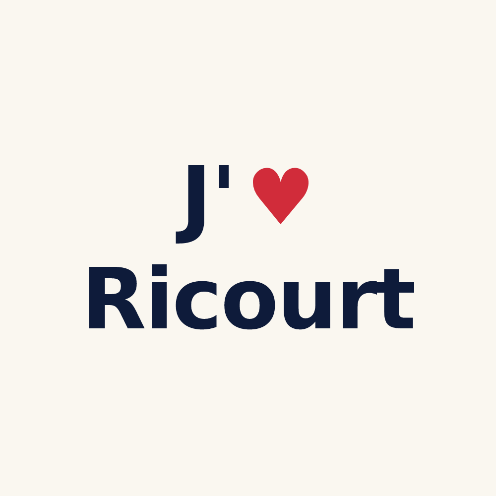 Tasse personnalisée Ricourt — design J'aime Ricourt