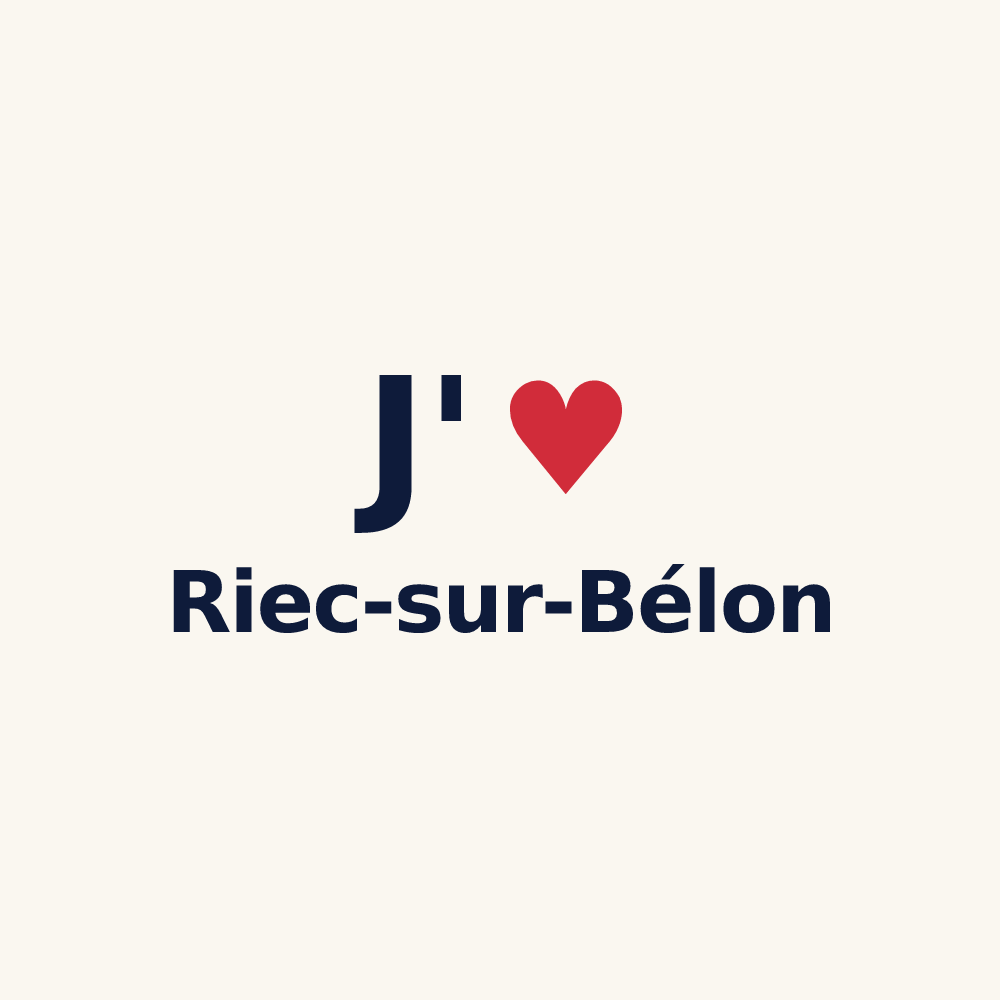Tasse personnalisée Riec-sur-Bélon — design « J'aime Riec-sur-Bélon » imprimé sur la tasse