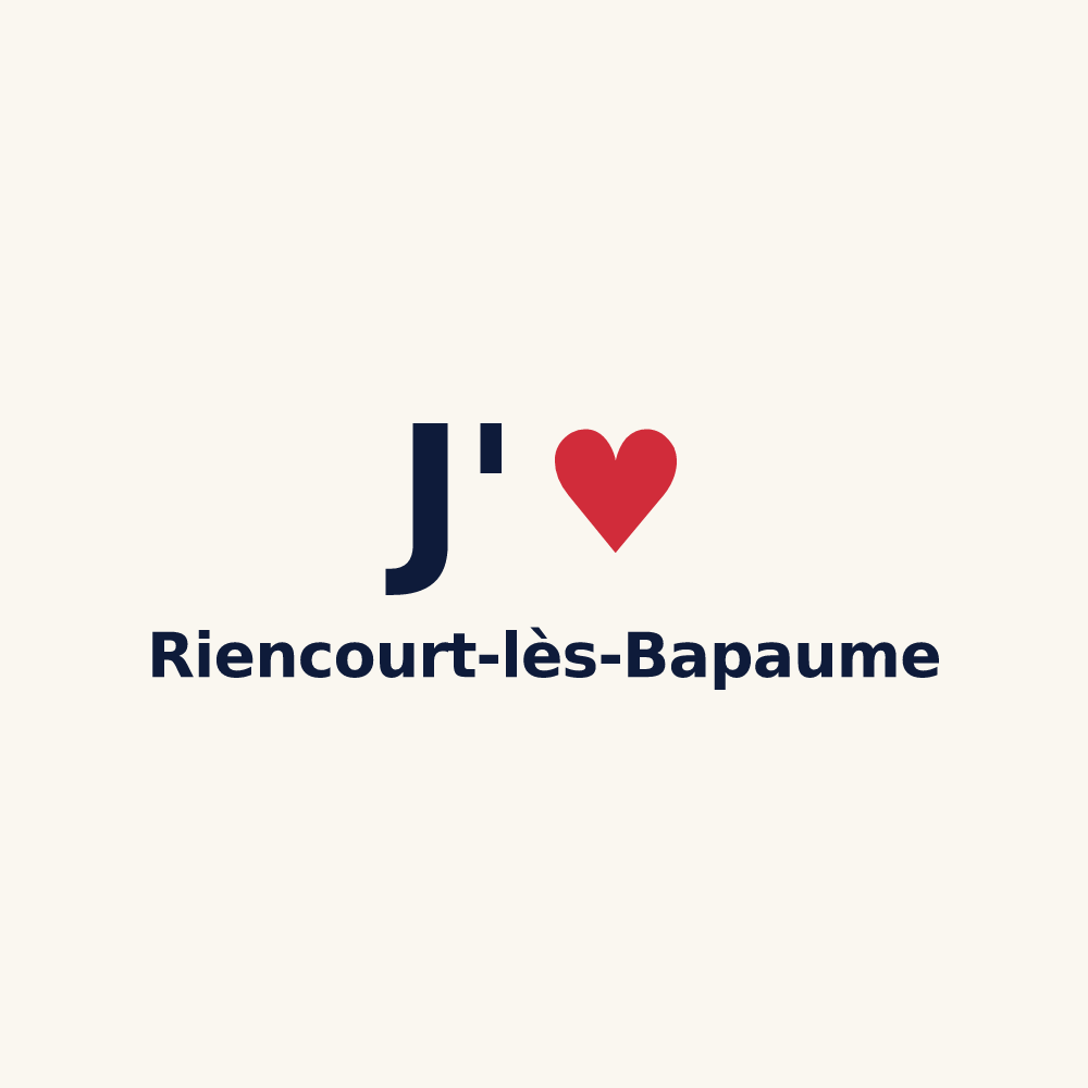 Tasse personnalisée Riencourt-lès-Bapaume — design J'aime Riencourt-lès-Bapaume
