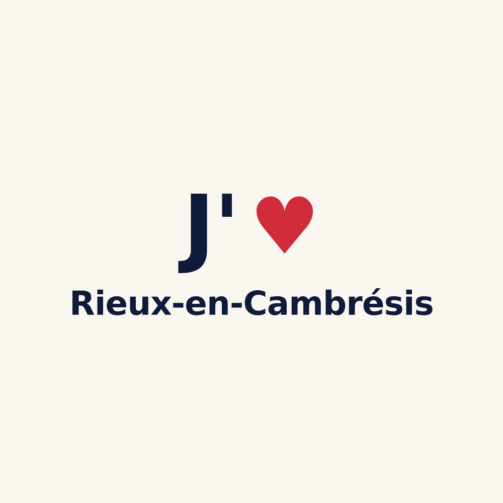 Tasse personnalisée Rieux-en-Cambrésis — design J'aime Rieux-en-Cambrésis