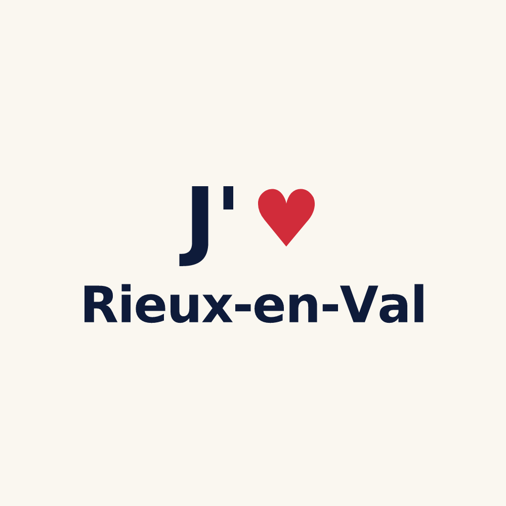 Tasse personnalisée Rieux-en-Val — design J'aime Rieux-en-Val