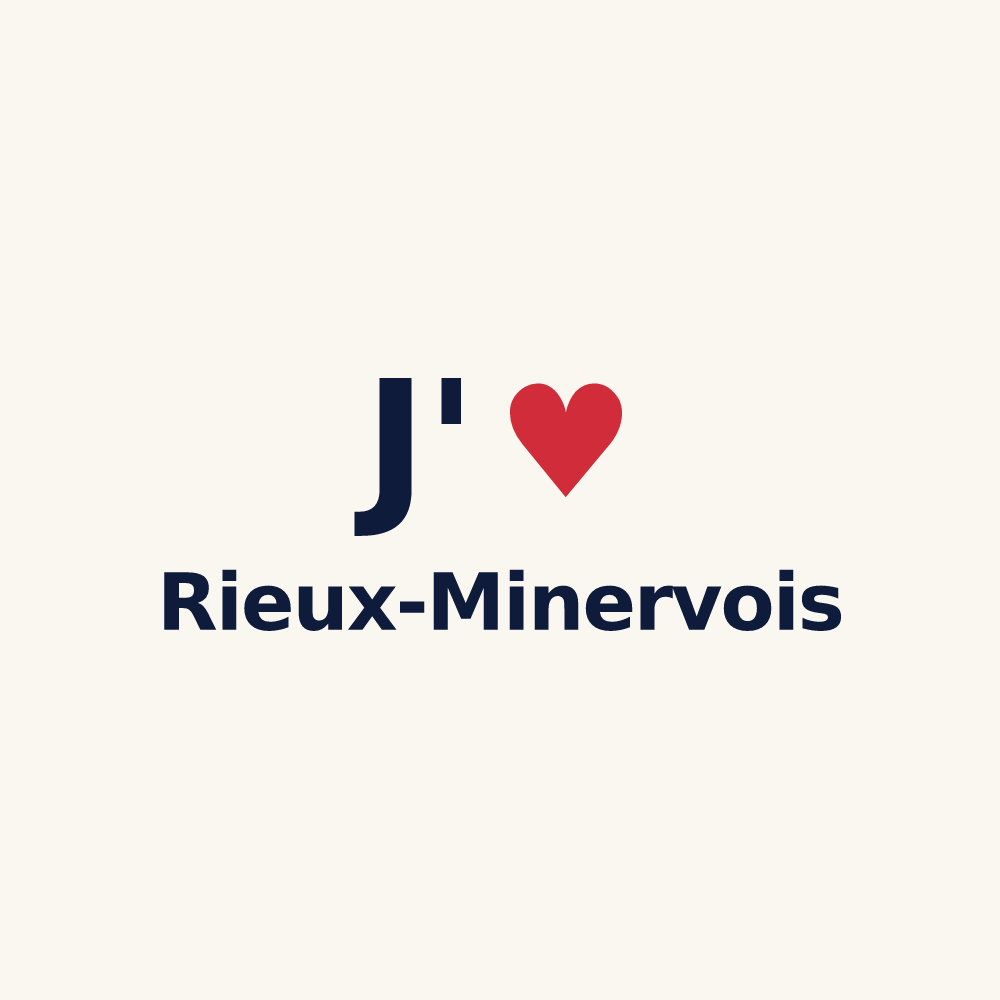 Tasse personnalisée Rieux-Minervois — design J'aime Rieux-Minervois