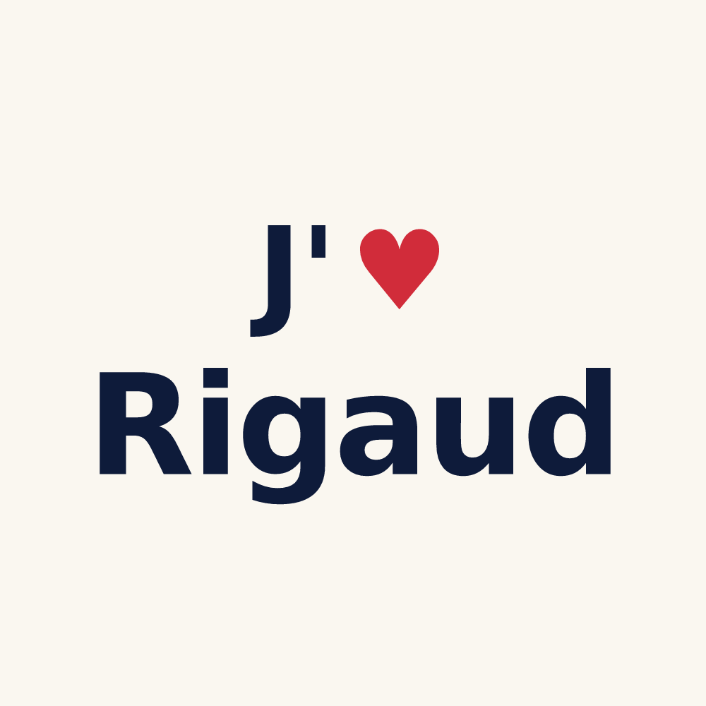 Tasse personnalisée Rigaud — design J'aime Rigaud