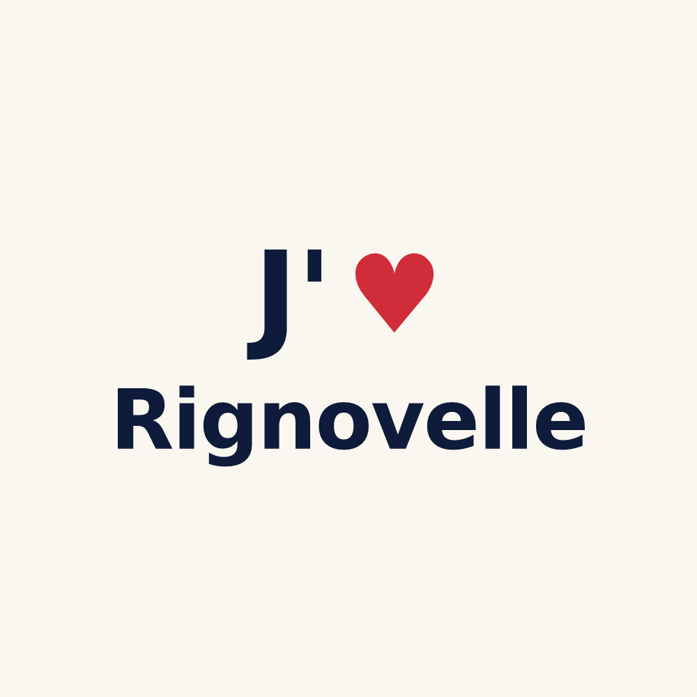 Tasse personnalisée Rignovelle — design J'aime Rignovelle