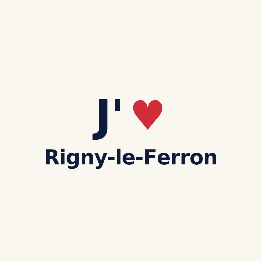 Tasse personnalisée Rigny-le-Ferron — design J'aime Rigny-le-Ferron