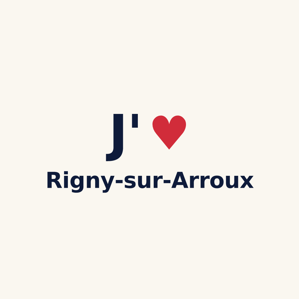 Tasse personnalisée Rigny-sur-Arroux — design J'aime Rigny-sur-Arroux