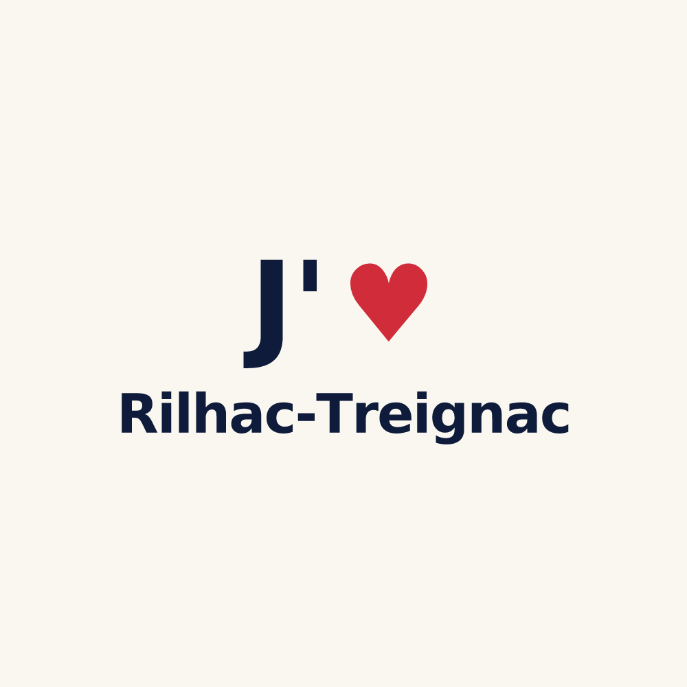 Tasse personnalisée Rilhac-Treignac — design J'aime Rilhac-Treignac