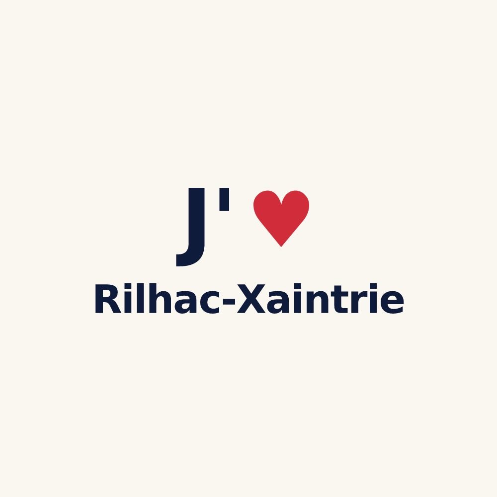 Tasse personnalisée Rilhac-Xaintrie — design J'aime Rilhac-Xaintrie