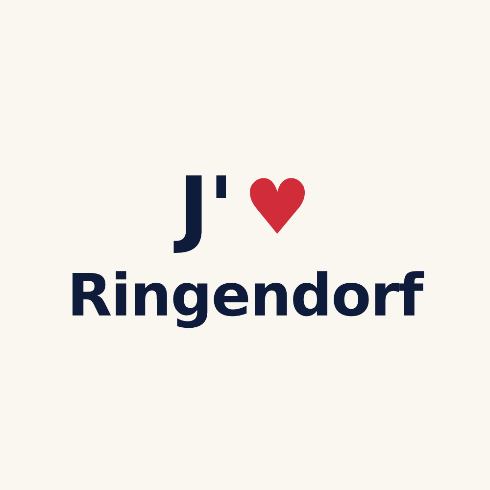 Tasse personnalisée Ringendorf — design J'aime Ringendorf