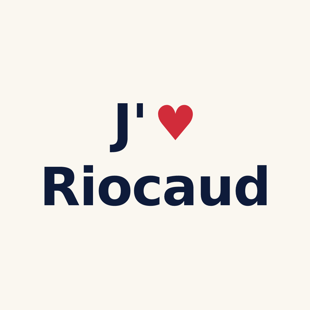 Tasse personnalisée Riocaud — design J'aime Riocaud