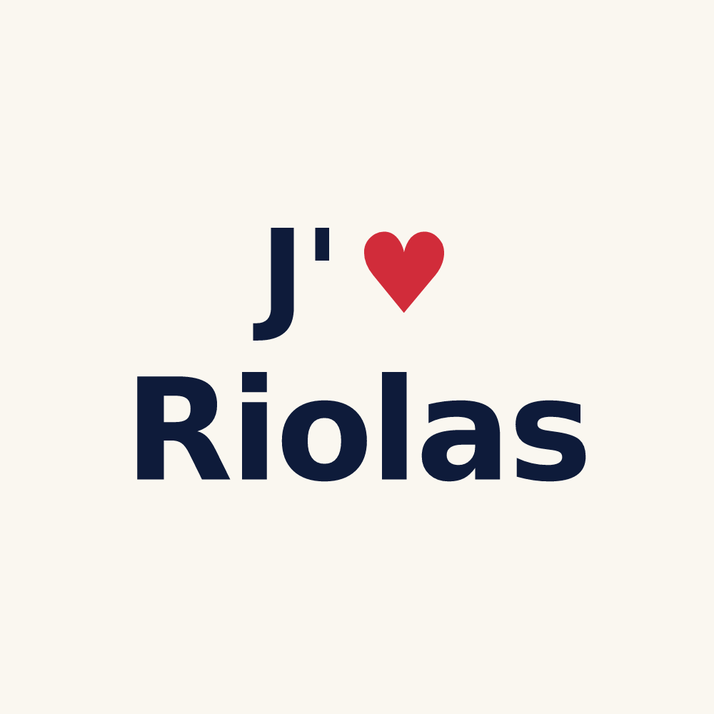 Tasse personnalisée Riolas — design J'aime Riolas