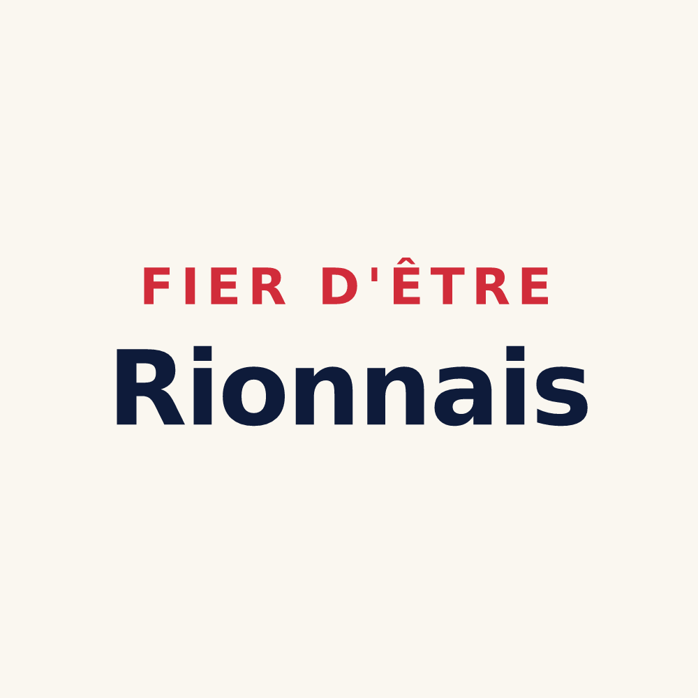 Tasse « Fier d'être Rionnais » — design pour Rion-des-Landes