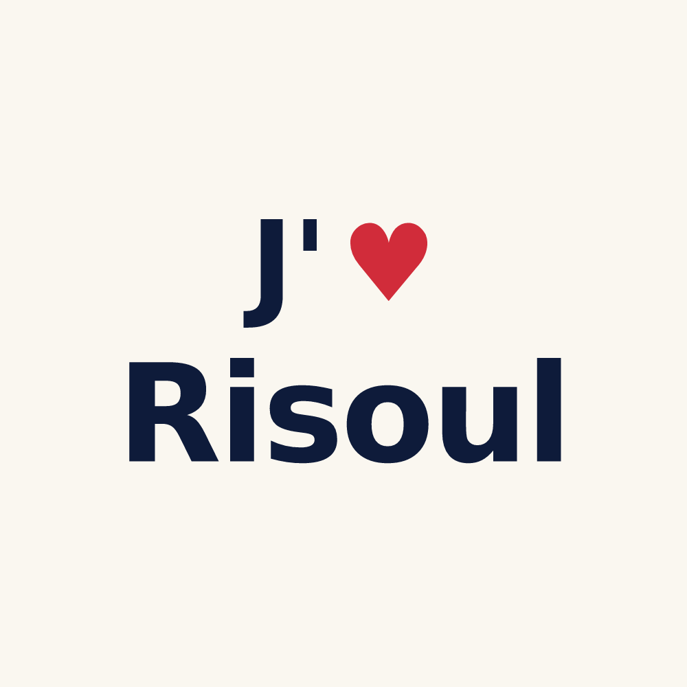 Tasse personnalisée Risoul — design « J'aime Risoul » imprimé sur la tasse