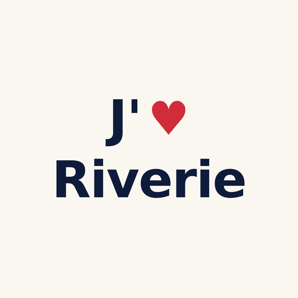 Tasse personnalisée Riverie — design « J'aime Riverie » imprimé sur la tasse