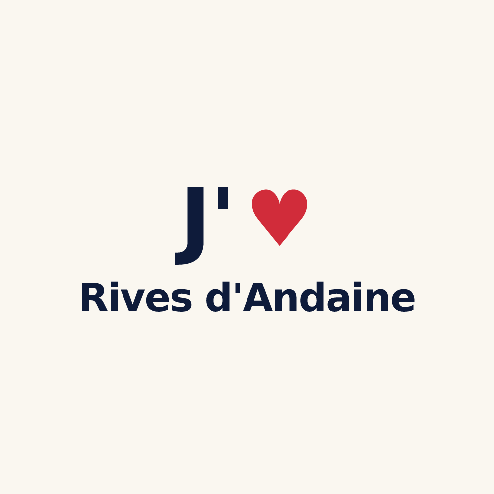 Tasse personnalisée Rives d'Andaine — design J'aime Rives d'Andaine