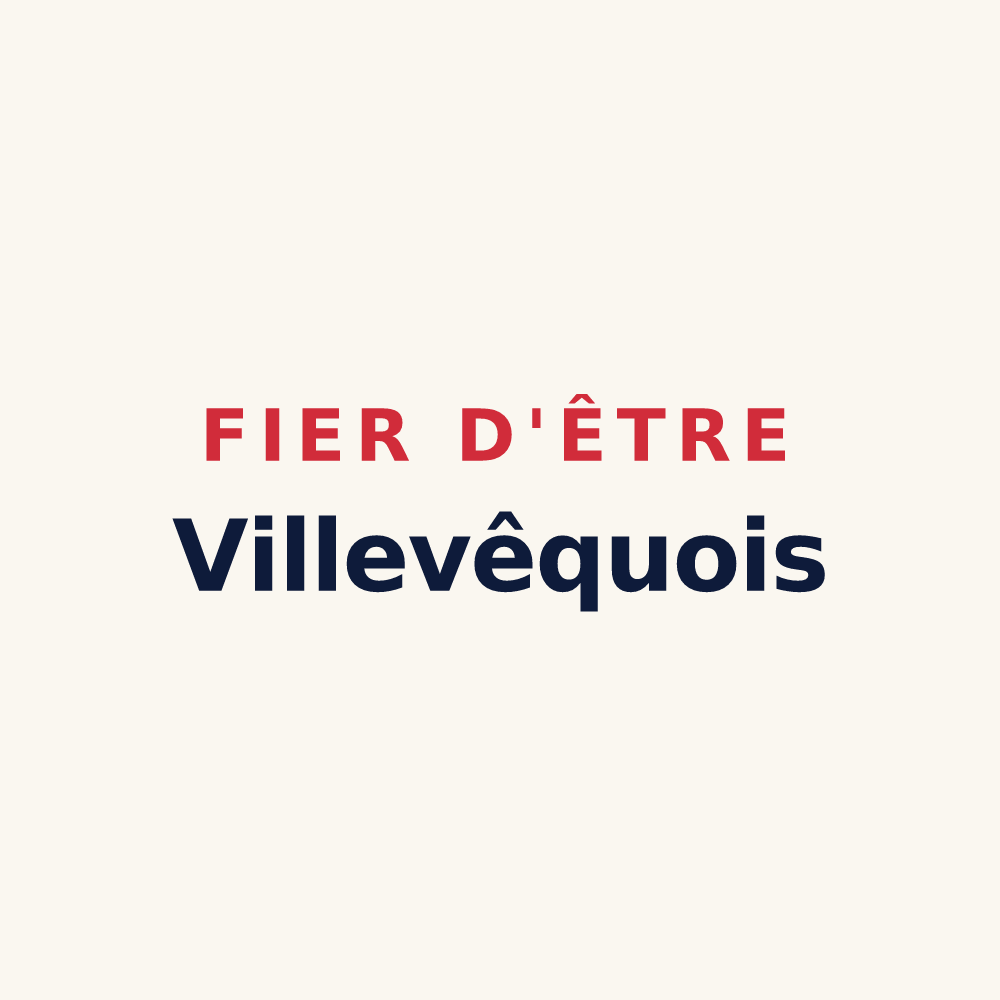 Tasse « Fier d'être Villevêquois » — design pour Rives-du-Loir-en-Anjou