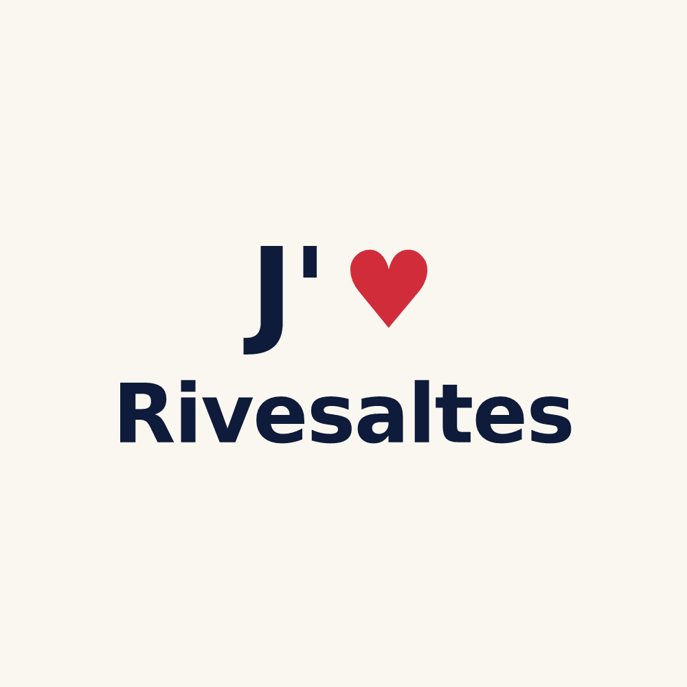Tasse personnalisée Rivesaltes — design J'aime Rivesaltes