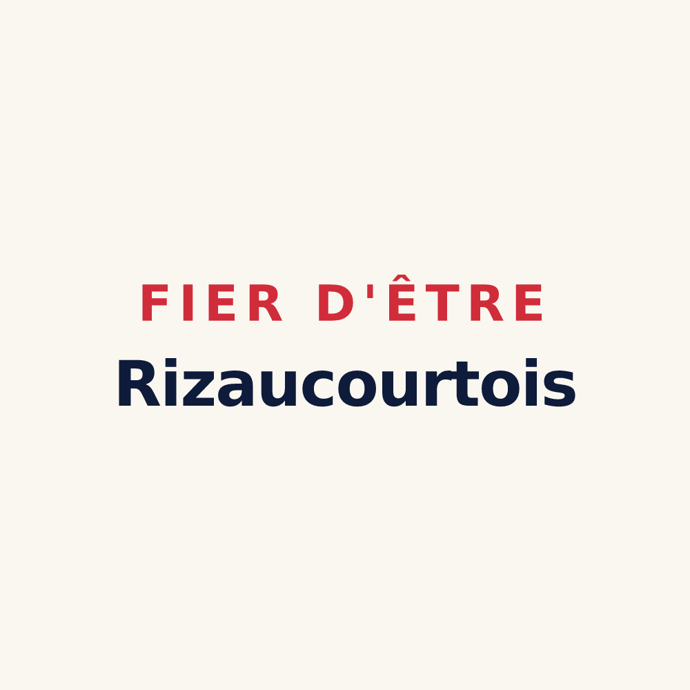 Tasse « Fier d'être Rizaucourtois » — design pour Rizaucourt-Buchey