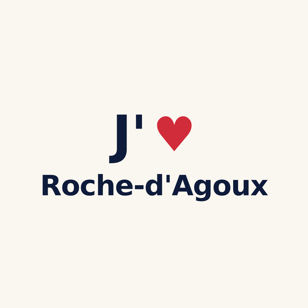 Tasse personnalisée Roche-d'Agoux — design J'aime Roche-d'Agoux