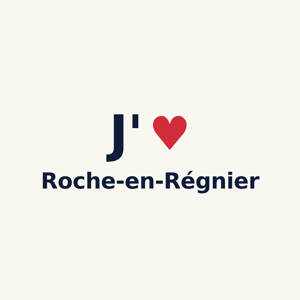 Tasse personnalisée Roche-en-Régnier — design J'aime Roche-en-Régnier
