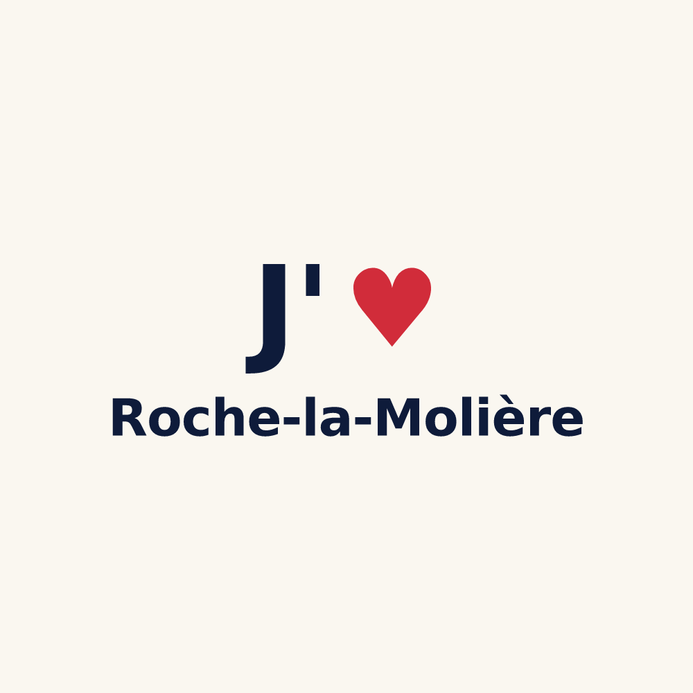 Tasse personnalisée Roche-la-Molière — design J'aime Roche-la-Molière