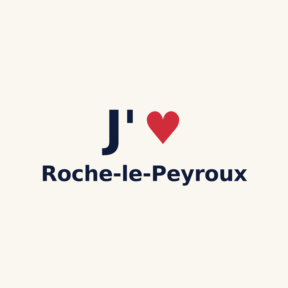 Tasse personnalisée Roche-le-Peyroux — design J'aime Roche-le-Peyroux