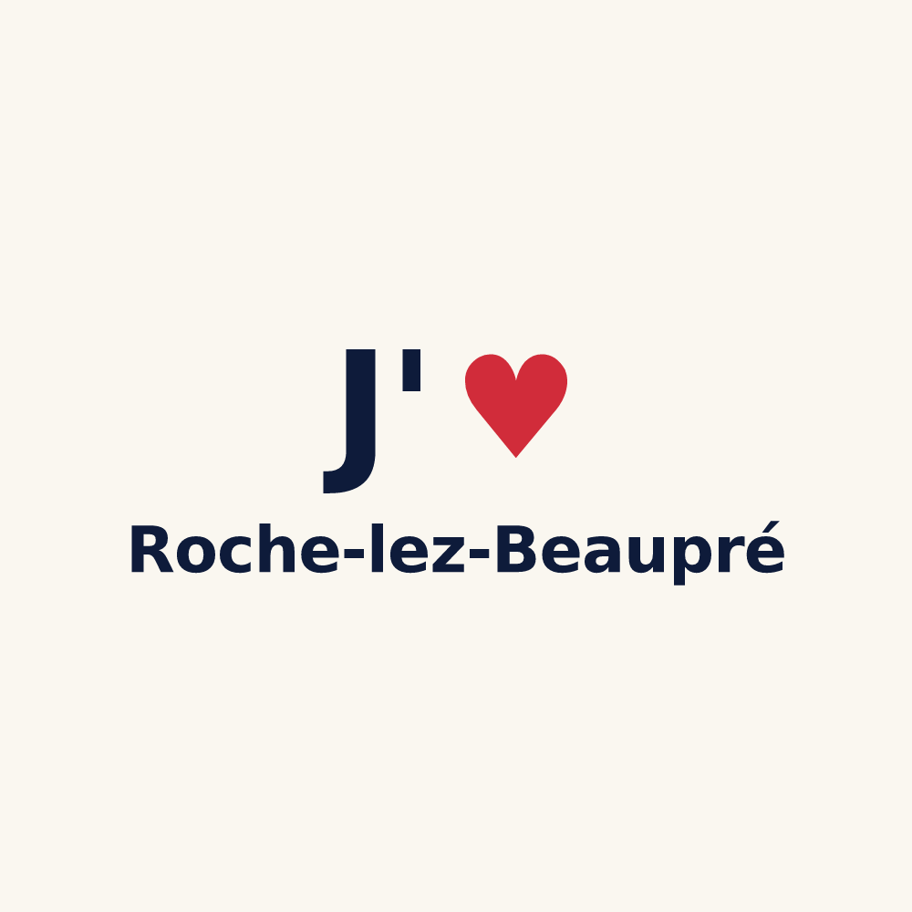 Tasse personnalisée Roche-lez-Beaupré — design « J'aime Roche-lez-Beaupré » imprimé sur la tasse
