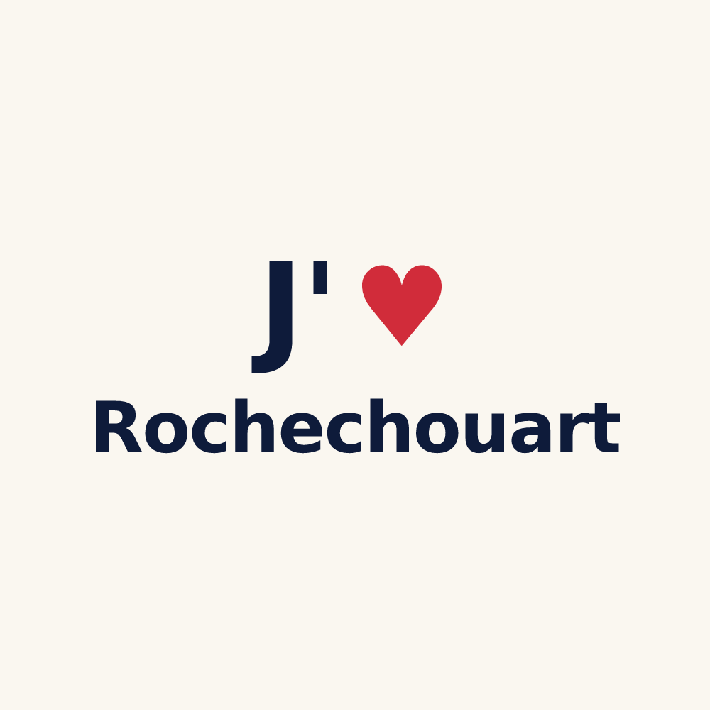 Tasse personnalisée Rochechouart — design « J'aime Rochechouart » imprimé sur la tasse
