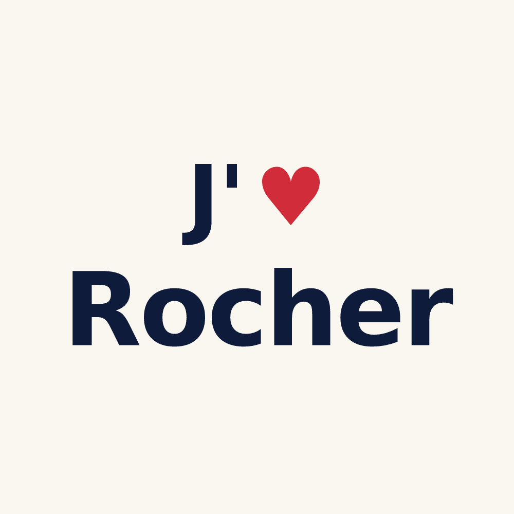 Tasse personnalisée Rocher — design J'aime Rocher