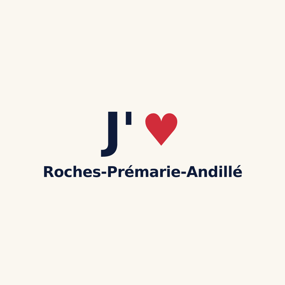 Tasse personnalisée Roches-Prémarie-Andillé — design J'aime Roches-Prémarie-Andillé