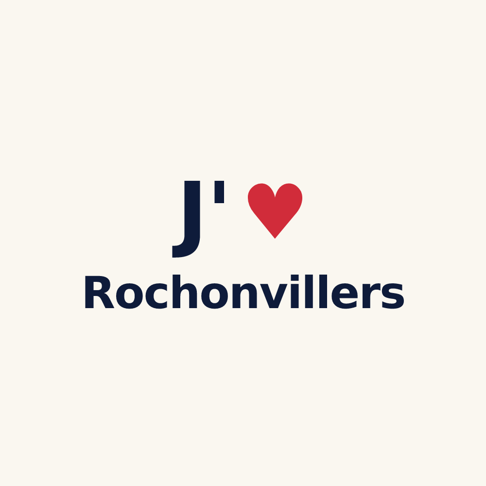 Tasse personnalisée Rochonvillers — design « J'aime Rochonvillers » imprimé sur la tasse