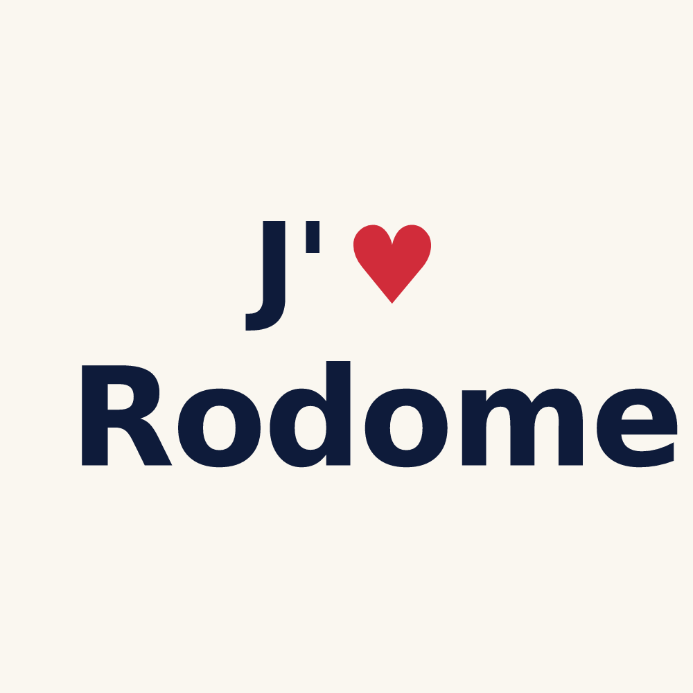 Tasse personnalisée Rodome — design J'aime Rodome