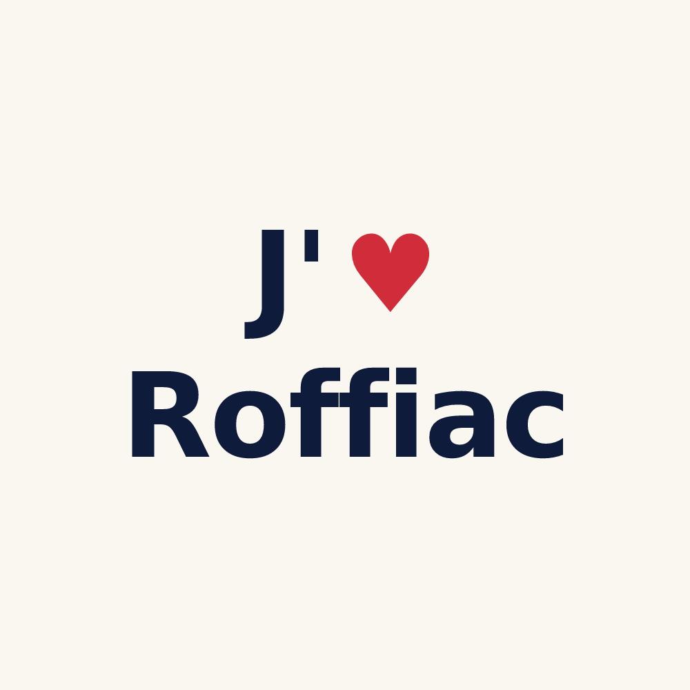Tasse personnalisée Roffiac — design J'aime Roffiac