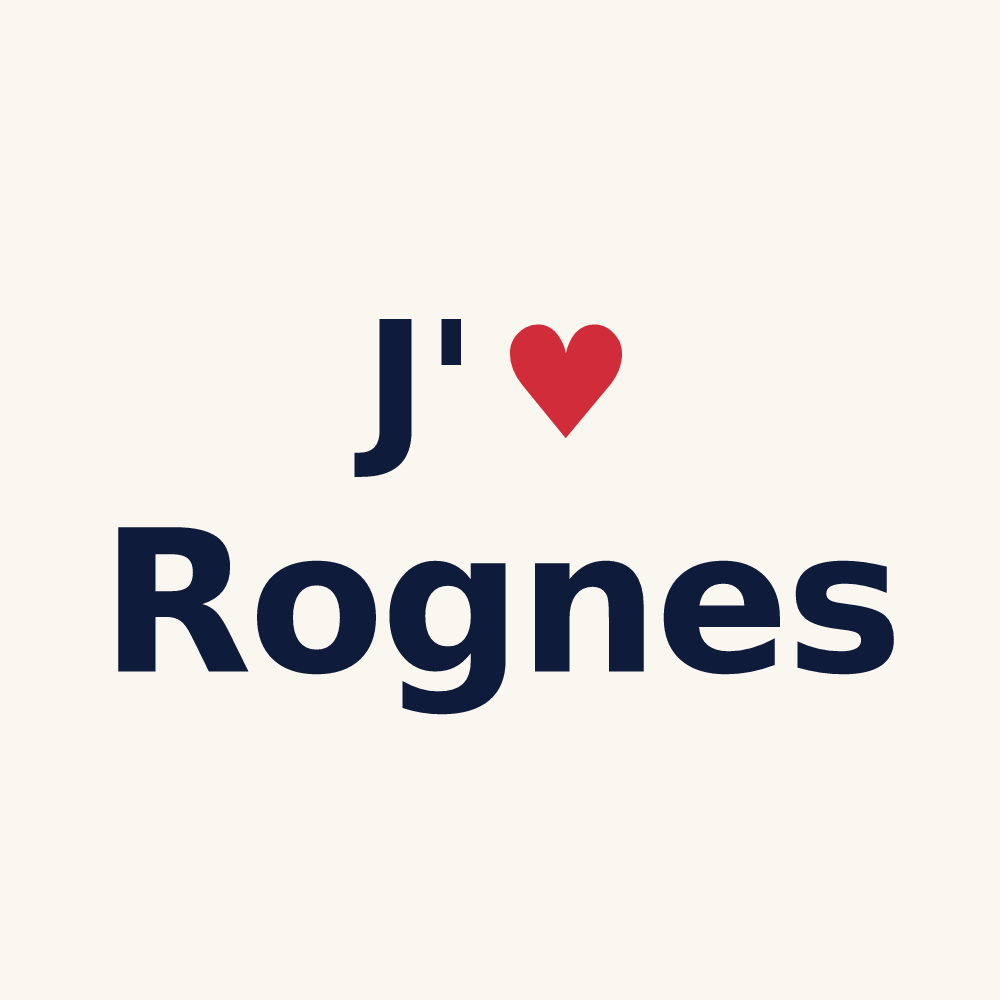 Tasse personnalisée Rognes — design J'aime Rognes