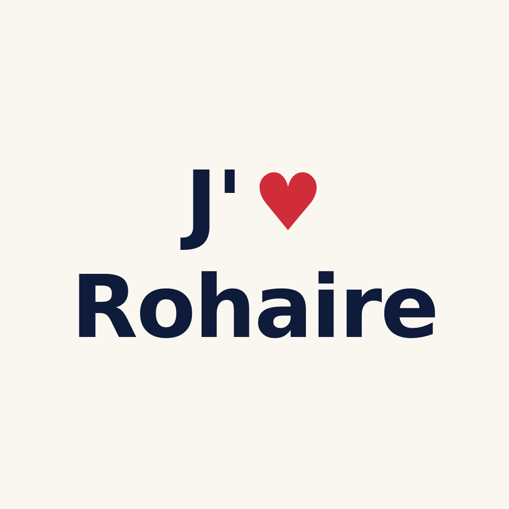 Tasse personnalisée Rohaire — design J'aime Rohaire